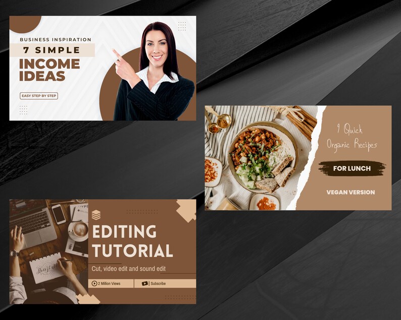 15 Youtube Thumbnail Canva Templates, Minimalist Thumbnail Templates