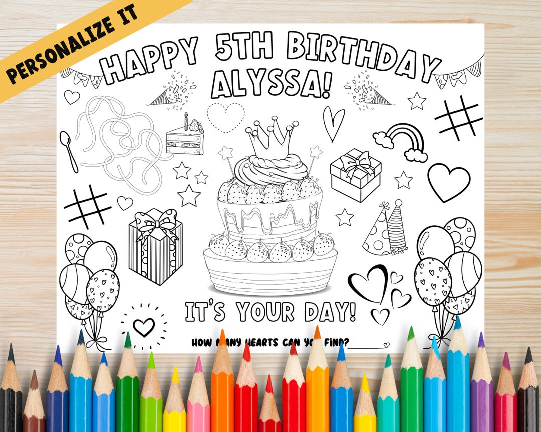 Personalized Birthday Coloring - Il 1080xN.4669412277 Kdkq 