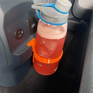 V2 FITS Cup Holder - 2022 and up Ford Maverick | Large and Small Diameters! | Durable & Heat/UV Resistant | Navy Pier | Orange | Black