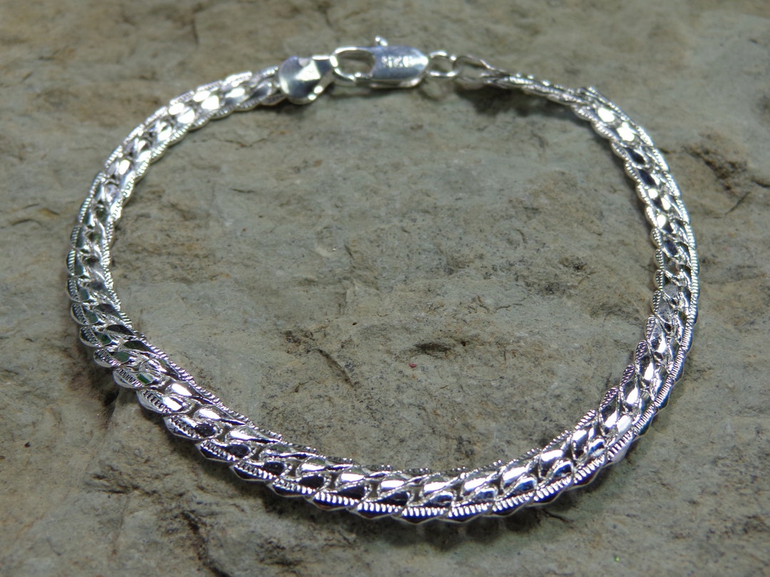 Silver Cable Chain Bracelet - Etsy