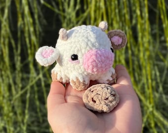 Cute Crochet Cowball Plushie PDF Pattern