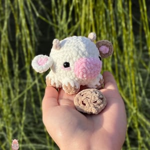 Cute Crochet Cowball Plushie PDF Pattern