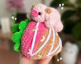 Chocolate Strawberry Cow Plushie PDF Pattern