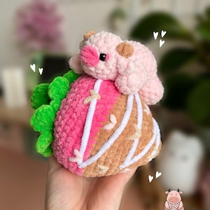 Chocolate Strawberry Cow Plushie PDF Pattern