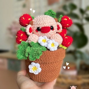 Strawberry Plant Cow Plushie PDF Pattern