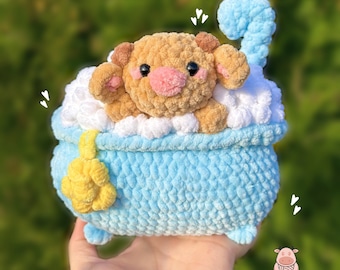 Bubble Bath Cow Plushie PDF Pattern