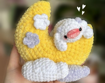 Sweet Dreams Moon Cow Plushie PDF Pattern