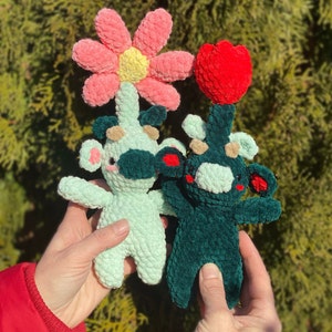Cute Crochet Flower Cow Plushie PDF Pattern
