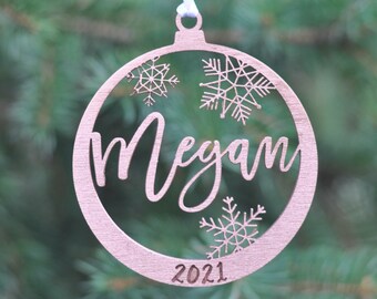 Weihnachtsanhänger, Personalisiertes Ornament, Weihnachtsgeschenkanhänger, Personalisierter Geschenkanhänger, Laser cut, Laser cut Ornament, Namensanhänger