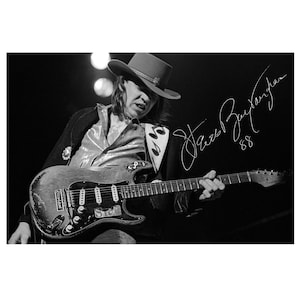 Stevie Ray Vaughan Autographed Photo Replicas / message me the Photo you want and the color frame / 11&quot; X 14&quot; inch frame