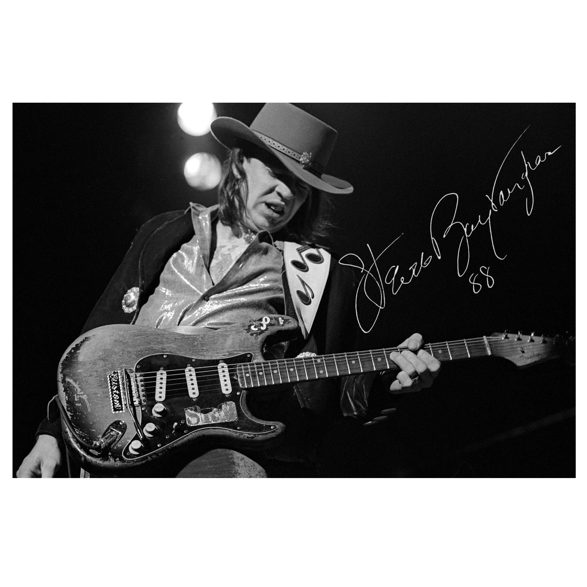 stevie-ray-vaughan-autographed-photo-reprint-framed-11-x-14-etsy