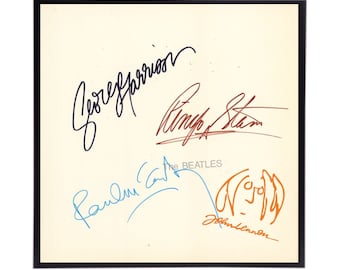 The Beatles 直筆サイン写真 Amazon.com: HWC Trading The Beatles John Lennon Paul McCartney