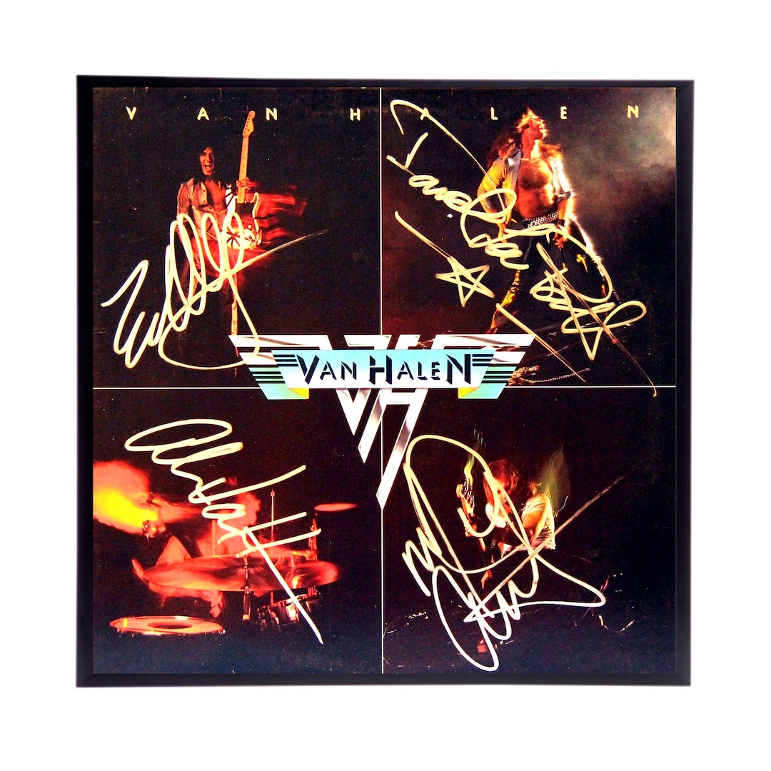 レア　van halen 直筆　サイン　CD ヴァン　ヘイレン　バンヘイレン ヴァン・ヘイレンのサイン入りアルバムジャケットの復刻版 - Etsy 日本