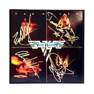 Copertina dell&#39;album autografato da Van Halen/6 copertine diverse/Album autografato da Van Halen
