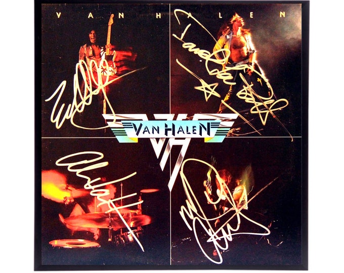 VAN HALEN Band Signed Autographed Photo Early 80s COA Hologram main image 0