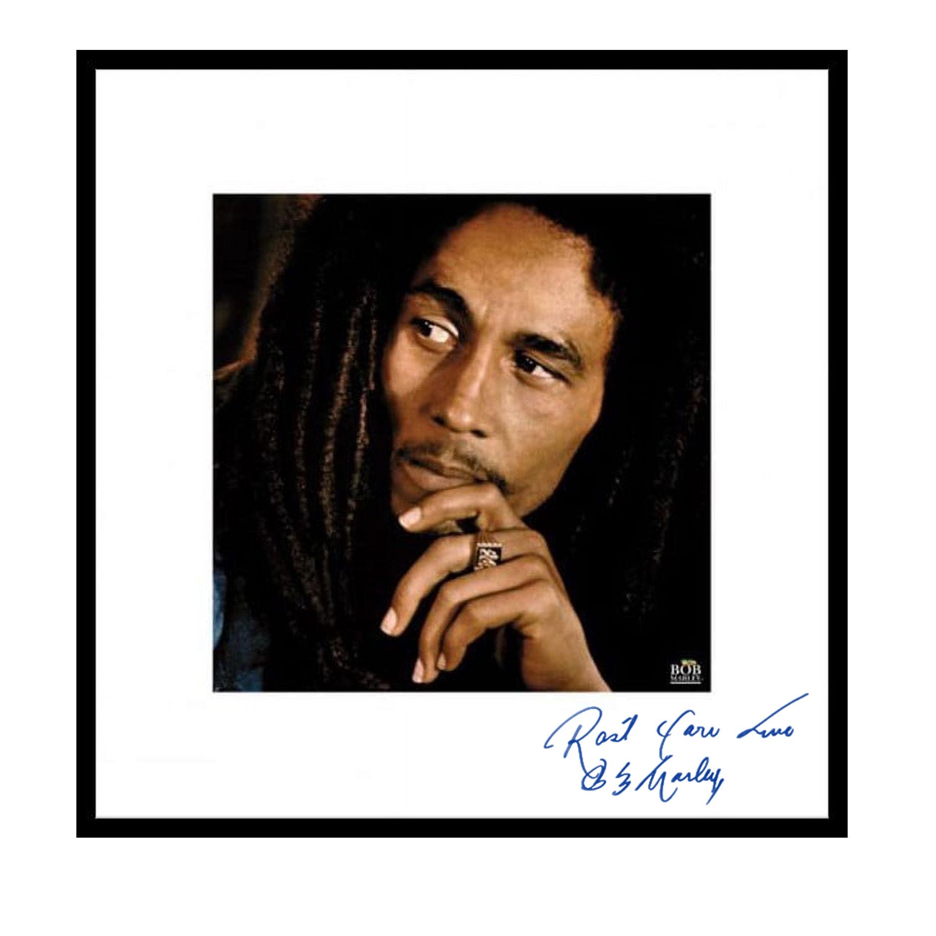 BOB MARLEY ポストカード　額縁付き　レゲエ Bob Marley Autograph - Etsy