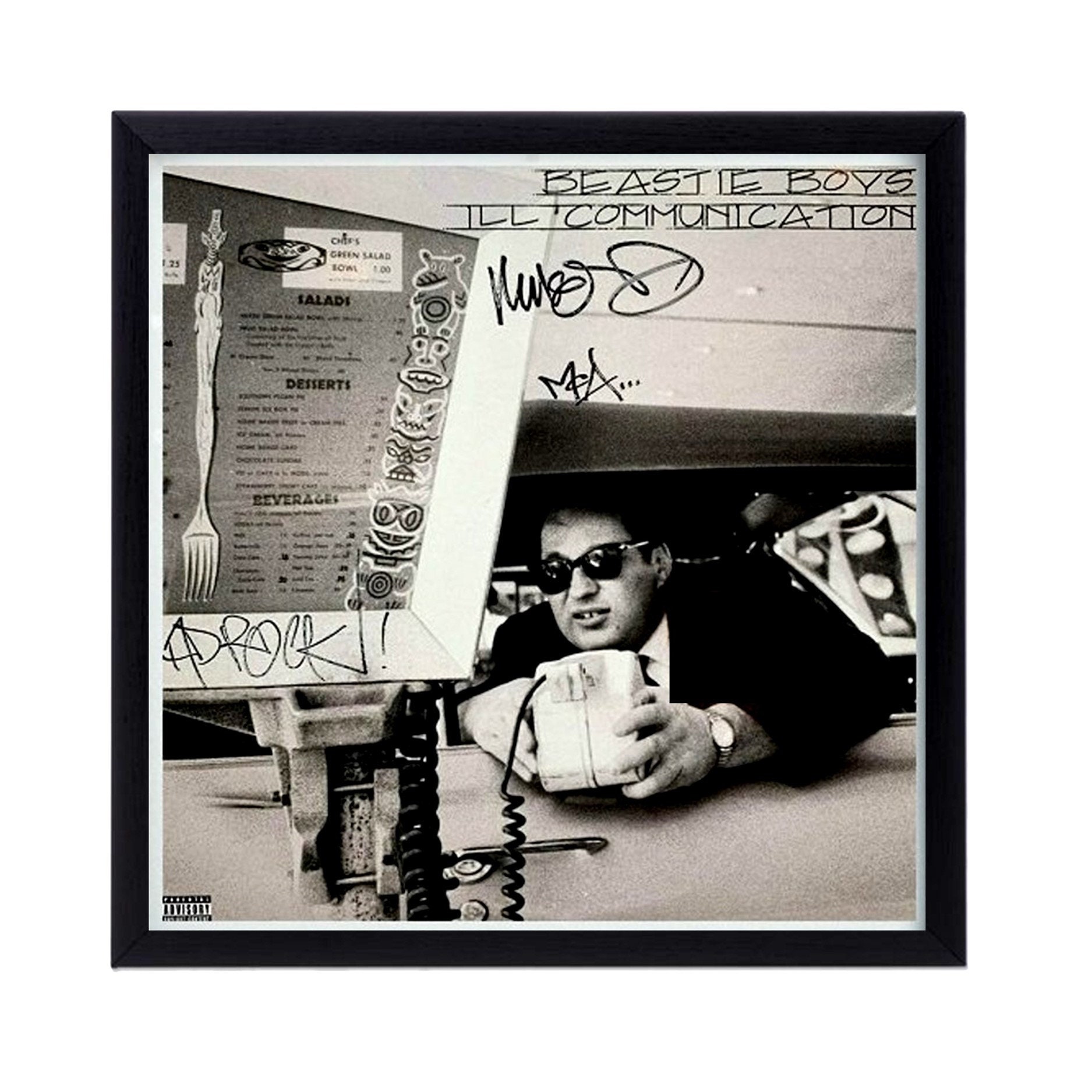 ビースティ・ボーイズ 直筆サイン入りアルバムカバー復刻版 - 12インチ