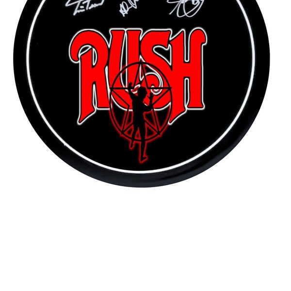 RUSH Autographed Drumhead / Neil Peart / Geddy Lee / Alex Lifeson/