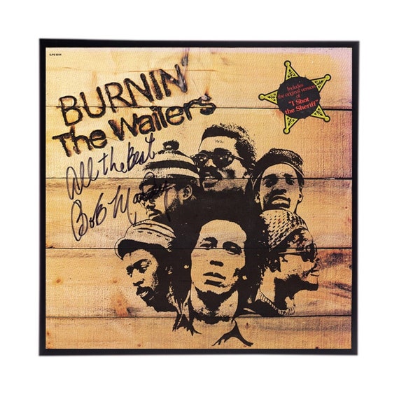 BOB MARLEY & WAILERS 額縁付　　非売品　ポストカード　レゲエ Bob Marley Autographed Album Cover Reprints / Reggae / Exodus - Etsy