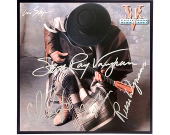 Stevie Ray Vaughan Autographed Album Cover Reprint - Framed 11x14