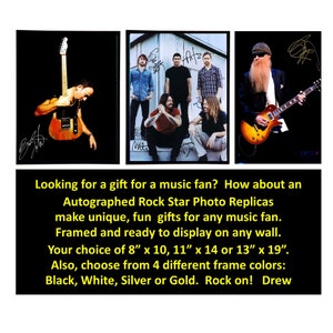 Autographed Album Cover Reprint: Rock Star Photo Replica
