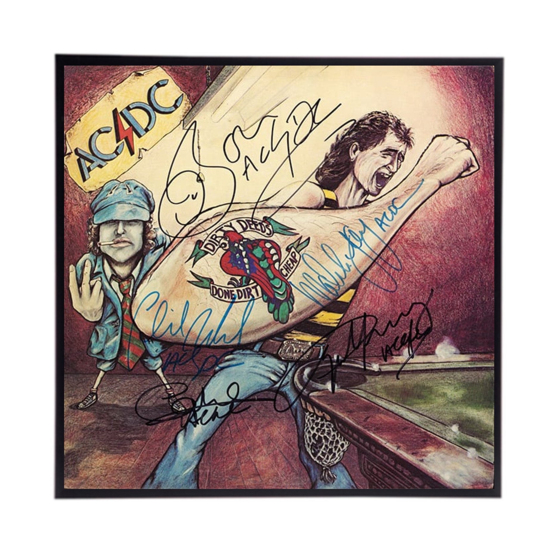 1枚買うと1枚無料のACDC直筆サイン入りアルバムカバー復刻版：Highway