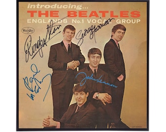 The BEATLES Autographed Album Cover REPLICA  Choose from 6 different covers, trendy Beatles art, 1960s music art