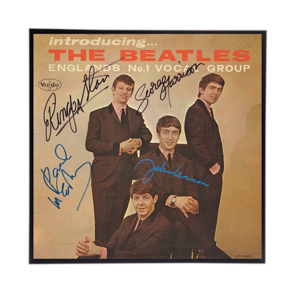 The BEATLES Autographed Album Cover REPLICA  Choose from 6 different covers, trendy Beatles art, 1960s music art