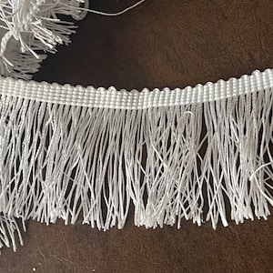 Western Fringe Tassel Decorative Festival Bohemian Drop Tassel White Fancy Tassel Fringe, Bridal Fringe,Western Bride Dance Costume Fringe