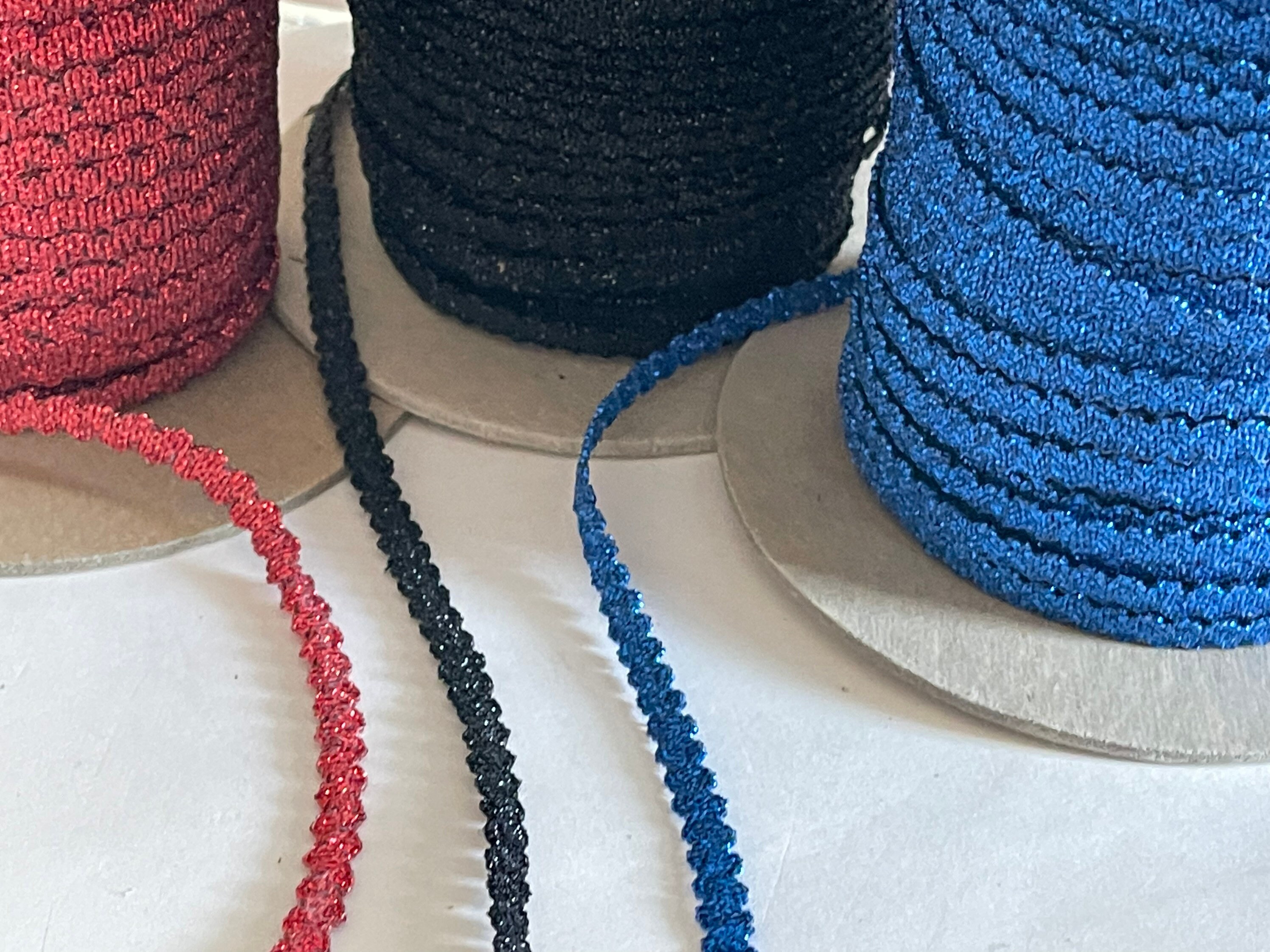 Stretch Metallic Ric Rac, Reversible Metallic Stretch Vintage Ribbon ...