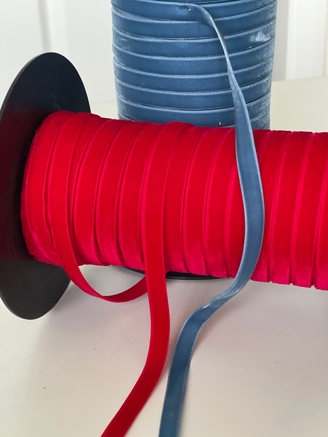 9mm Velvet Swiss Taffeta Ribbon, Plush Velvet , Switzerland, Smooth