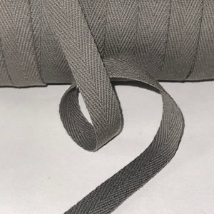 3 Yards - Olive Cotton Tape Herringbone Twill Tape Cotton Twill Tape, Webbing, Herringbone, Belting, Reversible Tape Straps, Olive