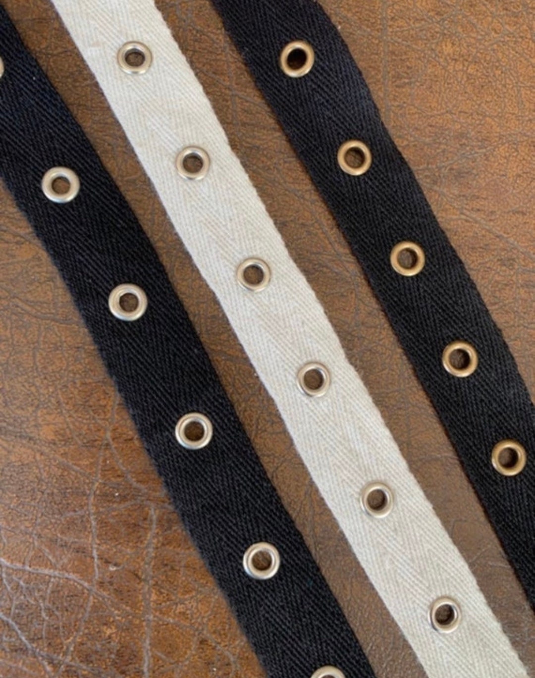 Silver Grommet Tape Cotton Twill Studded Grommet Cotton Tape Etsy