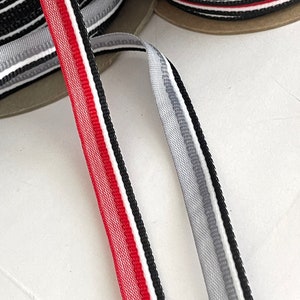 2 YARDS Vintage Multi Stripe Tape, Woven Reversible Sporty Stripe Multi Colors, Sporty Tape, Straps. 2 yards