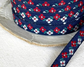 Vintage Darling Dainty Floral Woven Jacquard Red, White, Blue Ltd. QTY*