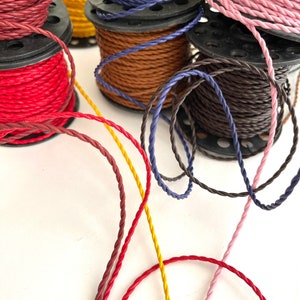 2mm Genuine Leather Braided Round Bolo Leather Cord, Real Leather Braid Corded Rope Trim, Choker, Belting, Premium Leather INDIA