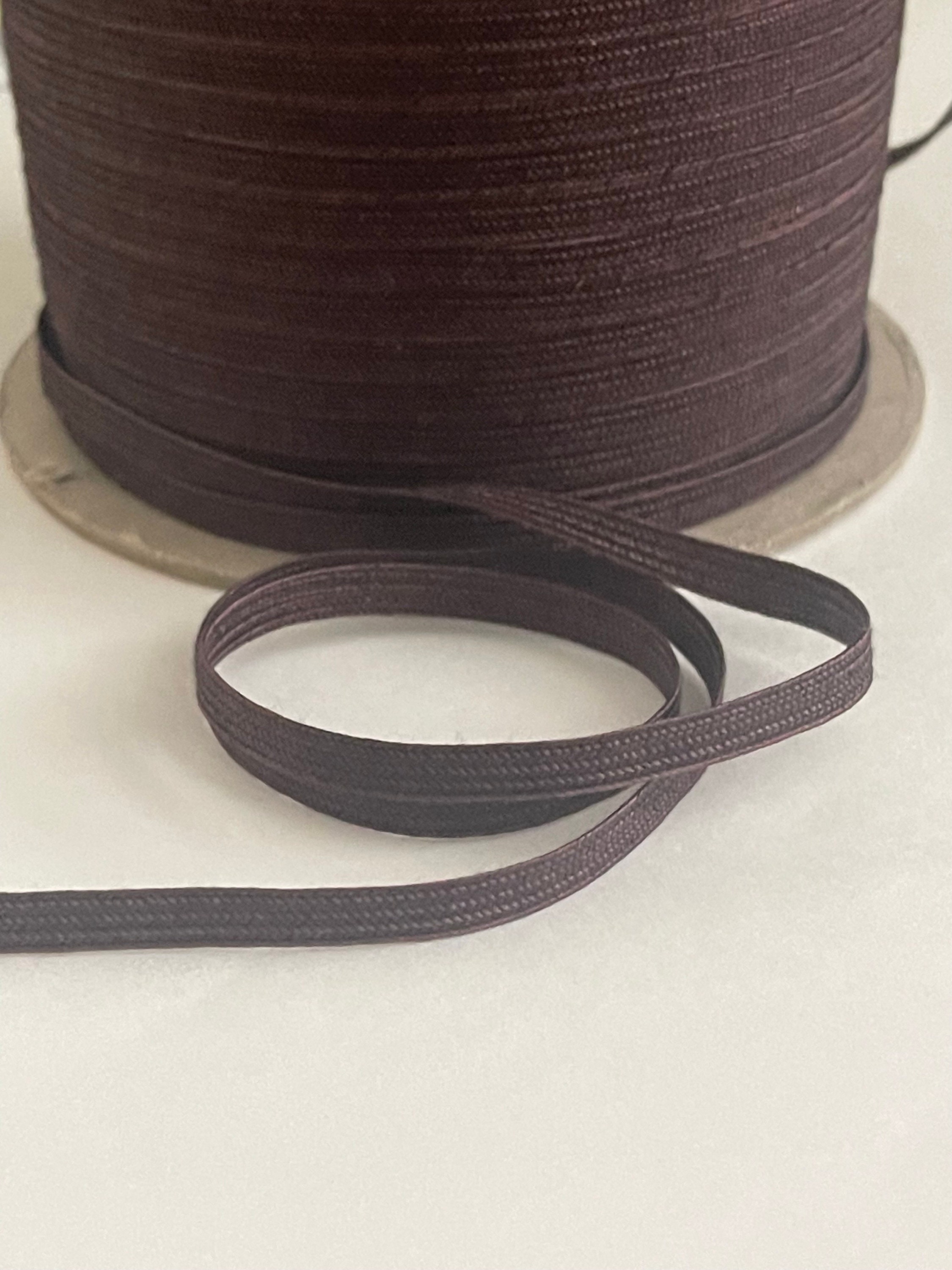 RIPRAP×COMESANDGOES BRAID BERET (PAPER) 10 YARDS Dark Brown Middy Braid Tape Reversible Vintage Flat