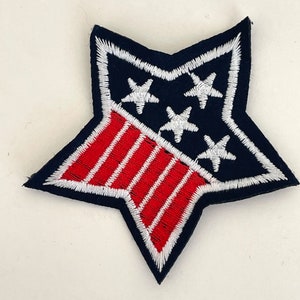 2 EACH Star Red White Blue Patriotic Stars & Stripes, America, Applique&#39; Sew On USA Stars Patches American Flag Stars, Veteran, 4th of July