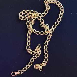 Gold Chain Link BELT Hip Belt Gold Metal Chain Link Lightweight Chain Belt Fits up to 41&quot;