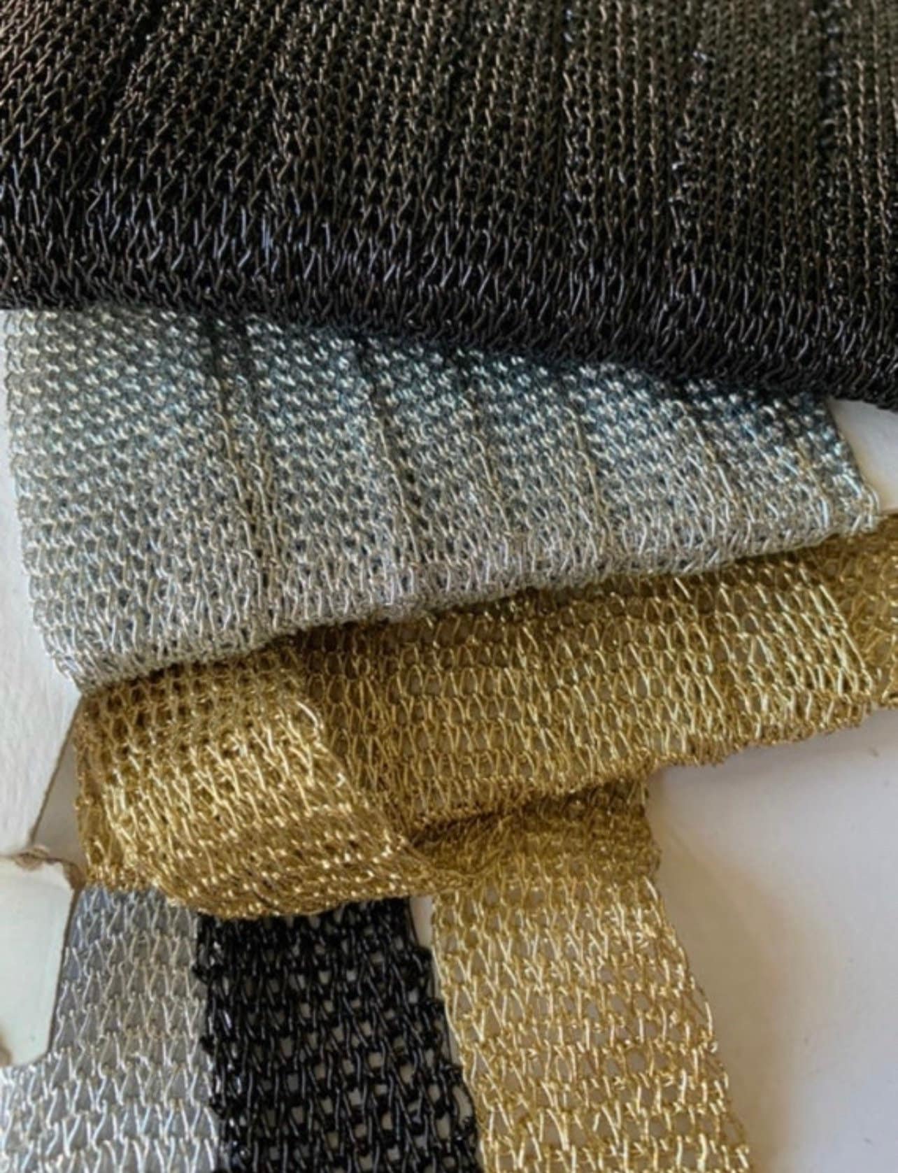Gold Silver Mesh Fabric Warp Knitting Fishing Net Cloth Laundry Bag Strong  Hard Net Fabric DIY Sewing Fabric for Dress Gray Silver 90X135CM :  : Home