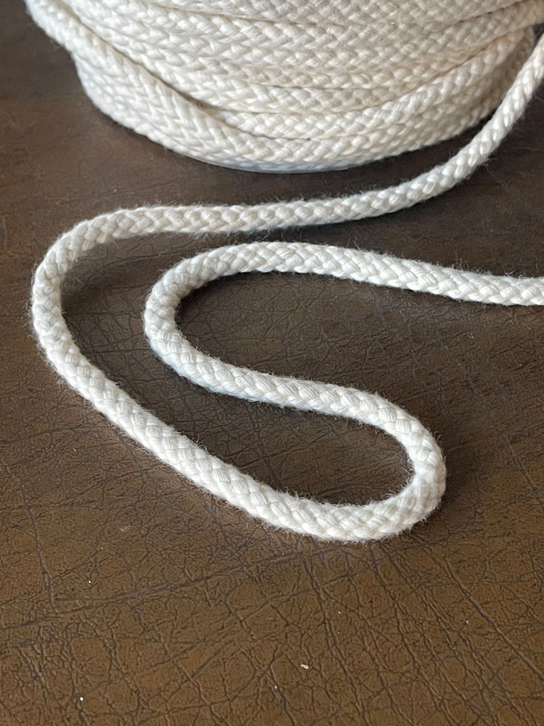 Ivory Cotton Twist Cord Rope, Braid Soft Drawstring Rope Cording, Cord ...