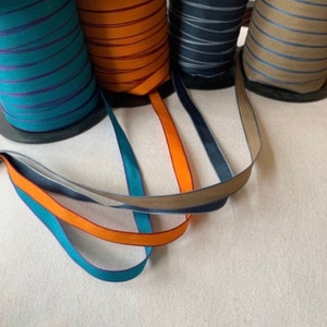 10mm Vintage Double Edge Stitched Reversible Ribbon Tape Imported from Switzerland