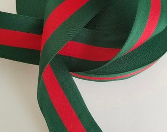 Grosgrain Stripe Ribbon Tape Reversible Woven Ribbon Belting, Straps, Stripe Novelty Tape Sporty Striped Holiday Christmas Ribbon Webbing