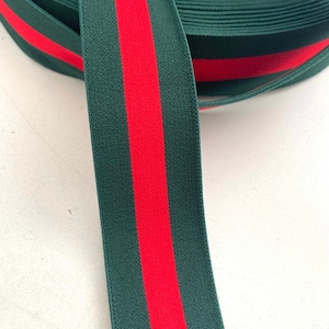 1 1/2” Elastic Stretch Multi Stripe Band, Belting Stretch Elasctic Band Trim, Clothing, Hat Accessory, Christimas, Holiday