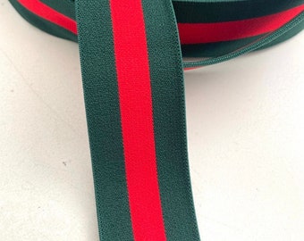 1 1/2” Elastic Stretch Multi Stripe Band, Belting Stretch Elasctic Band Trim, Clothing, Hat Accessory, Christimas, Holiday