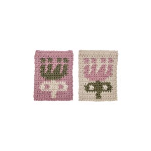 Tiny Flower III Crochet Tapestry PATTERN (PDF), Diy Floral Wall Hanging
