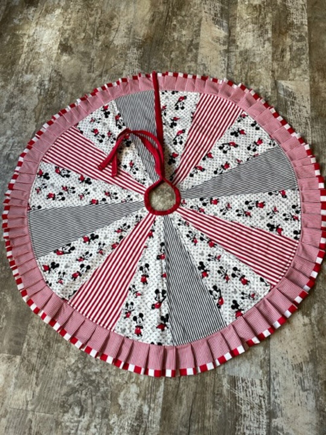 Mickey Mouse Christmas Tree Skirt, Mickey Mouse Decor, Mickey Mouse