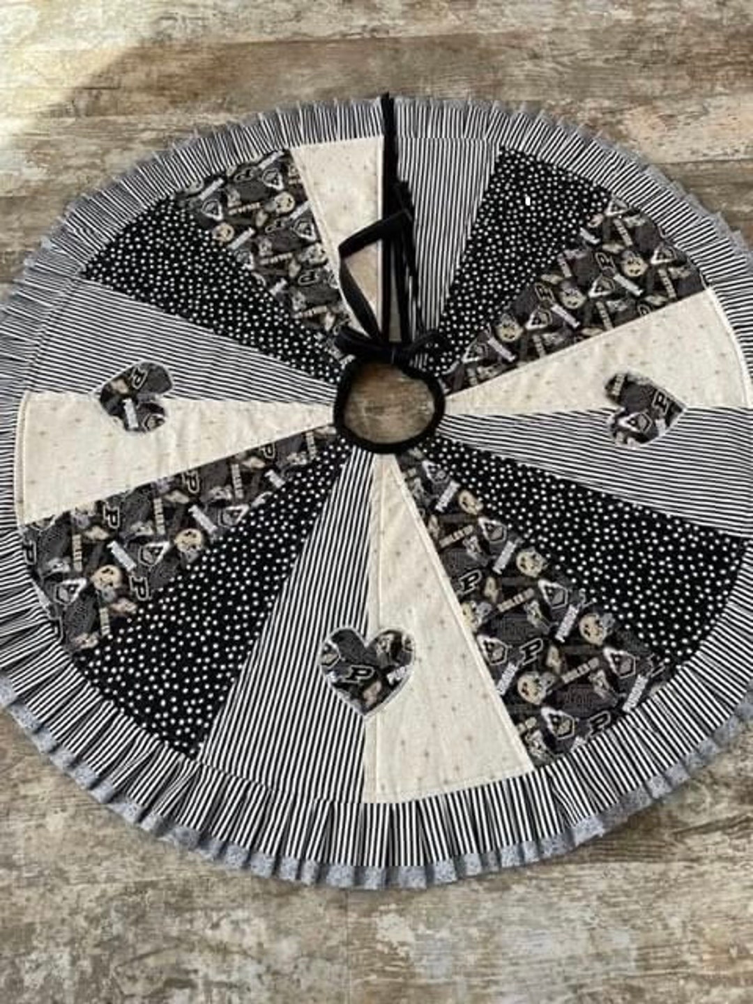 Purdue Christmas Tree Skirt Handmade Tree Skirt Christmas Etsy