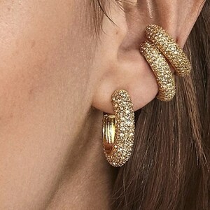 Crystal Ear Cuff, Thick Conch Hoop, Chunky Ear Cuff No Piercing ...