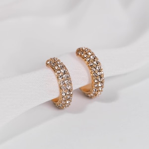 Crystal Ear Cuff, Thick Conch Hoop, Chunky Ear Cuff No Piercing ...